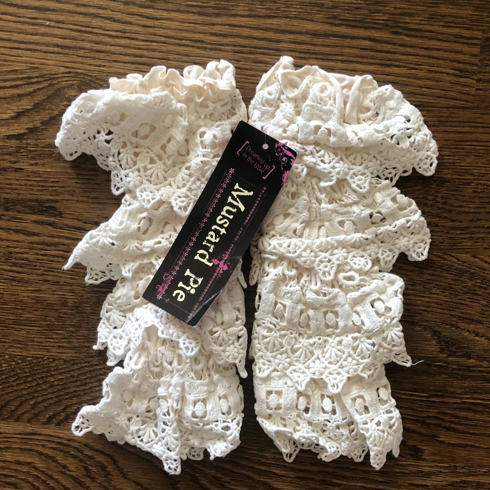 Mustard pie ankle flares , boot socks leg warmers